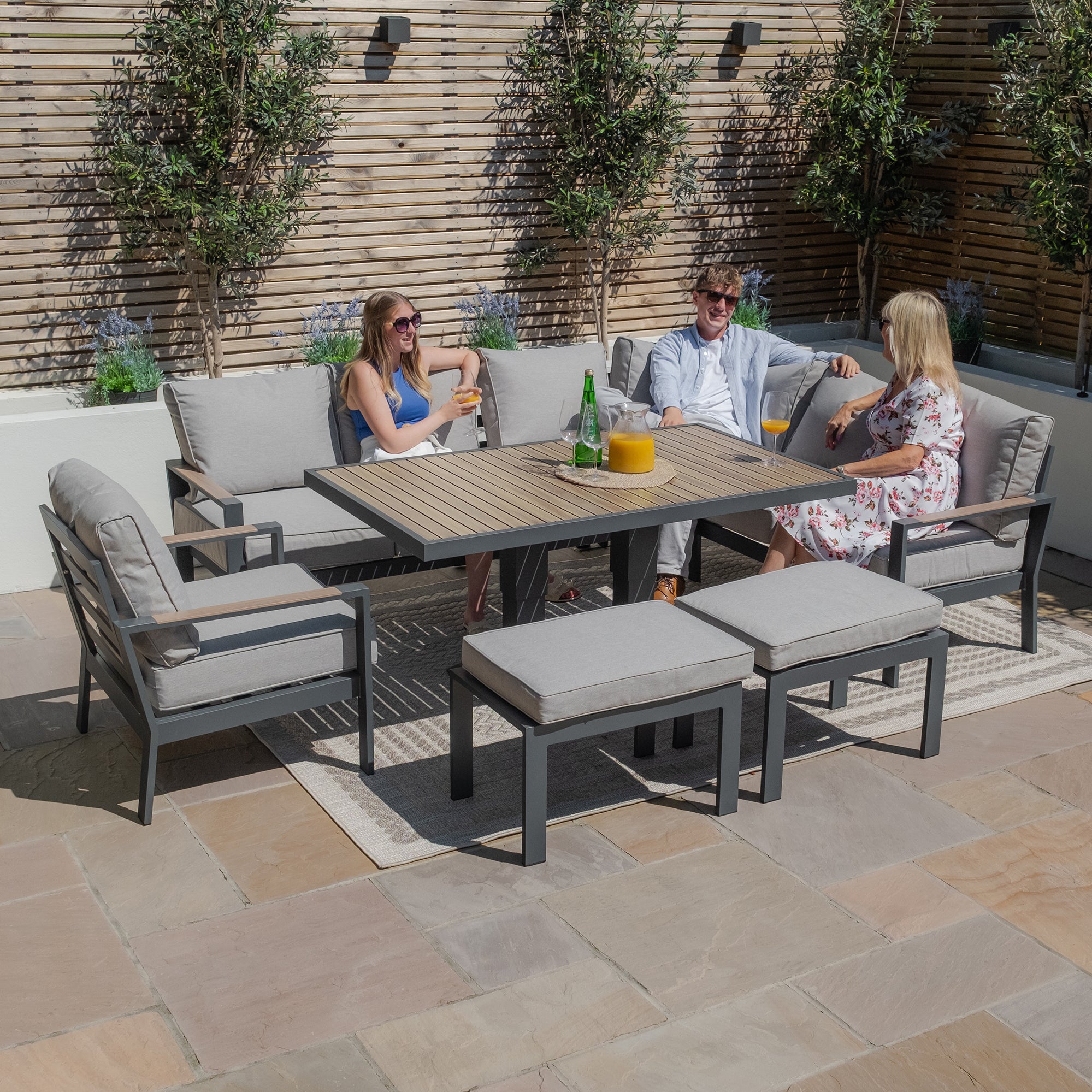 Maze Vancouver Large Aluminium Corner Dining