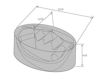 FURNITURE COVER - Constance Daybed - Modern Rattan