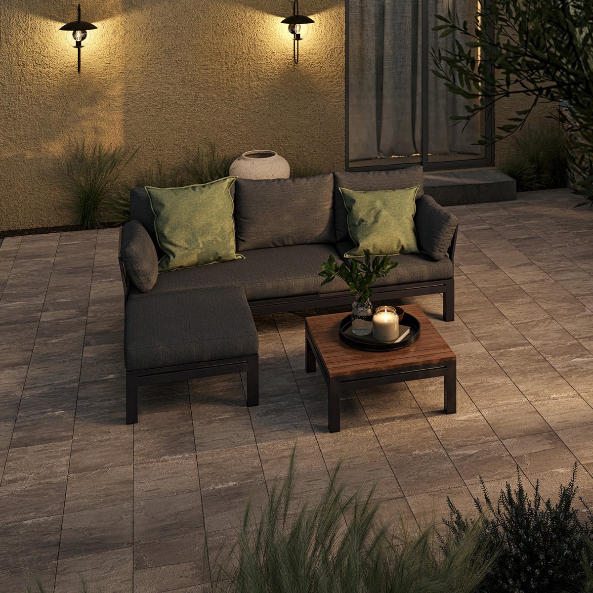 Maze Oslo Chaise Sofa Set Modern Rattan Ltd