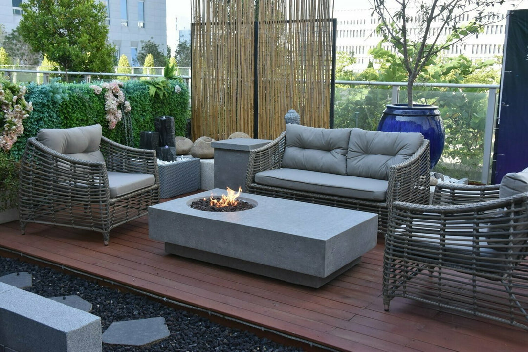 Metropolis Fire Table - OFG104 - Modern Rattan