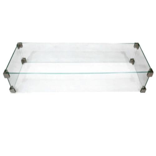 Rectangle Fire Pit Glass Windscreen - ONC05-006 - Modern Rattan