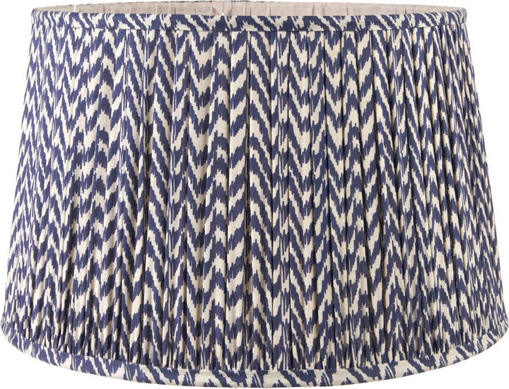 Vienna 30cm Blue Chevron Mushroom Pleat Shade