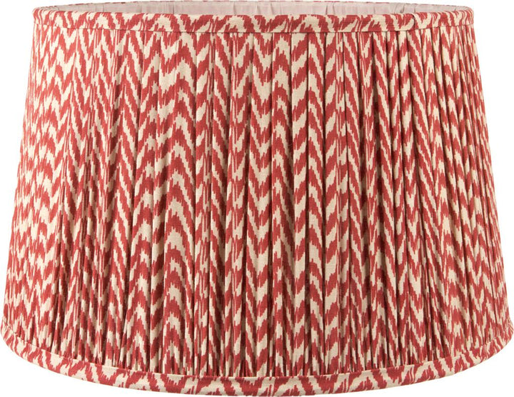 Vienna 45cm Red Chevron Mushroom Pleat Shade
