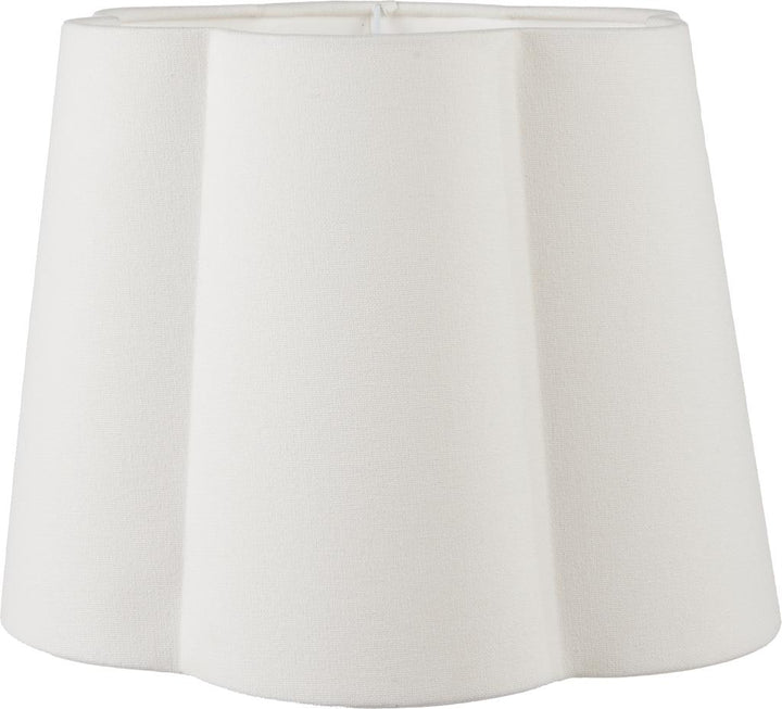 Posy 30cm White Handloom Tapered Scalloped Shade