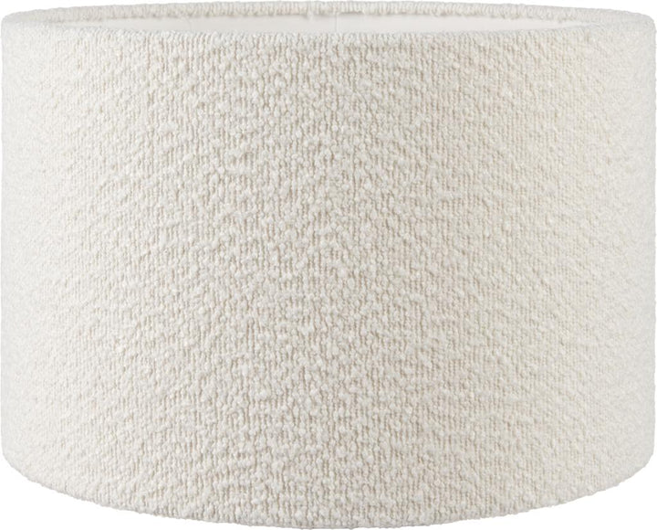 Rouen 40cm White Boucle Cylinder Shade