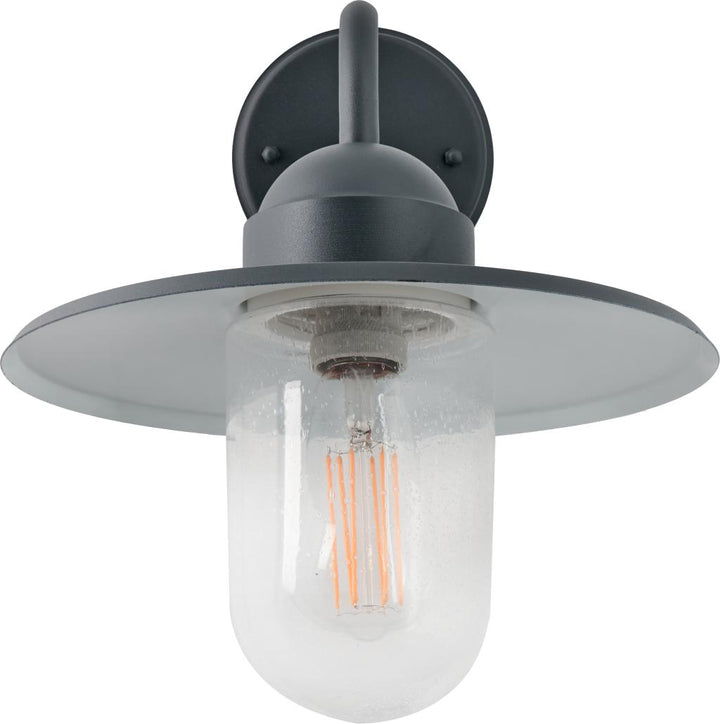Lilium Dark Grey Metal and Glass Fisherman Wall Light