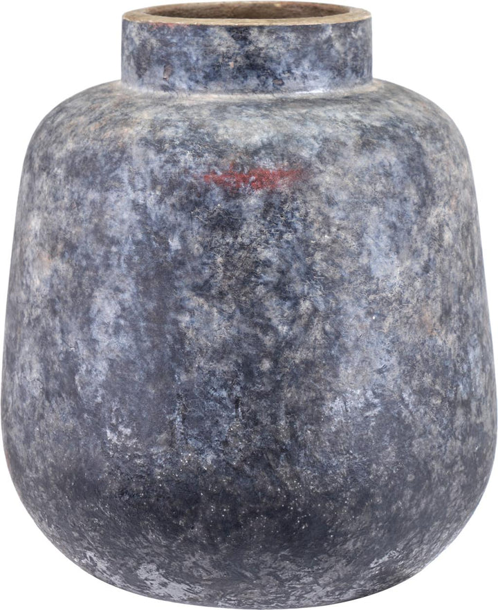 Vulcan Grey Volcanic Effect Stoneware Vase