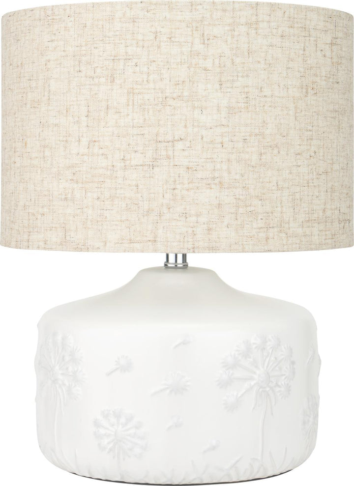Flora White Small Floral Ceramic Table Lamp