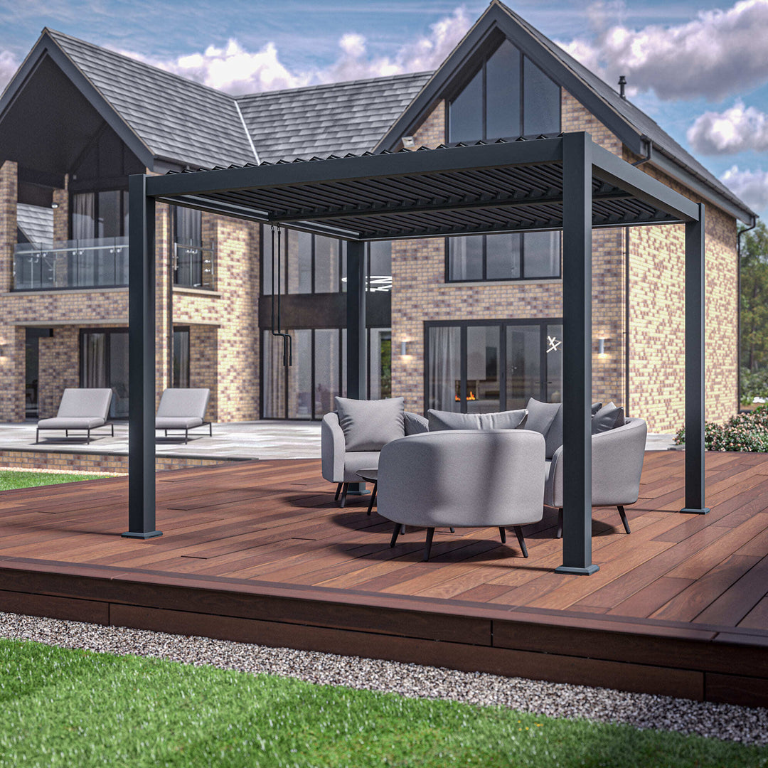 Como Pergola Aluminium Square 30x30 Frame Only