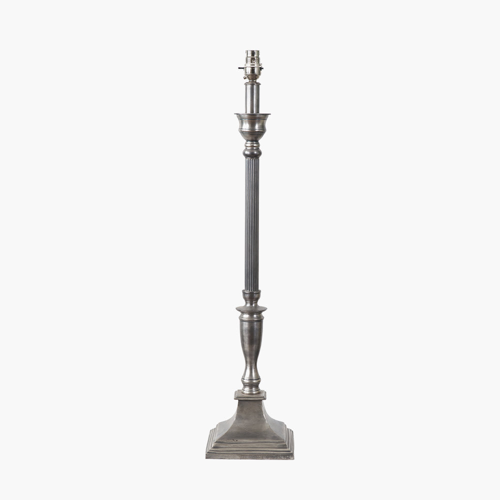 Canterbury Antique Silver Metal Table Lamp Base