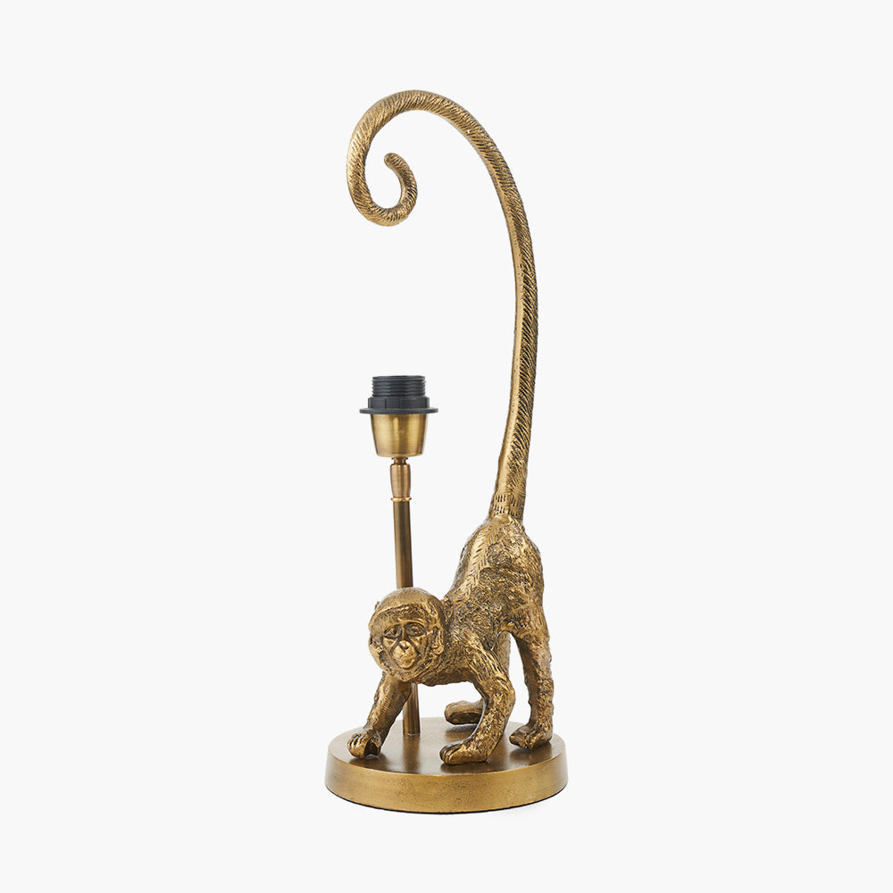 Vervet Antique Brass Metal Monkey Table Lamp Base