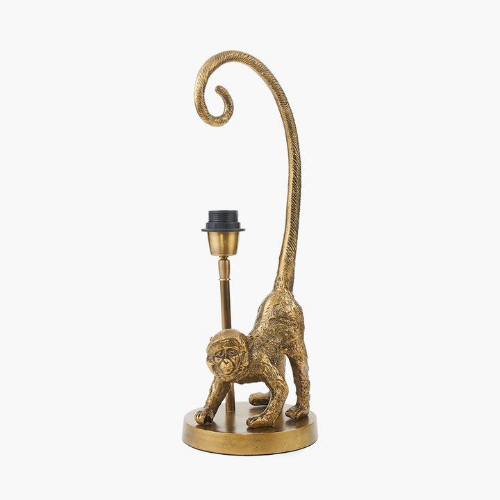 Vervet Antique Brass Metal Monkey Table Lamp Base