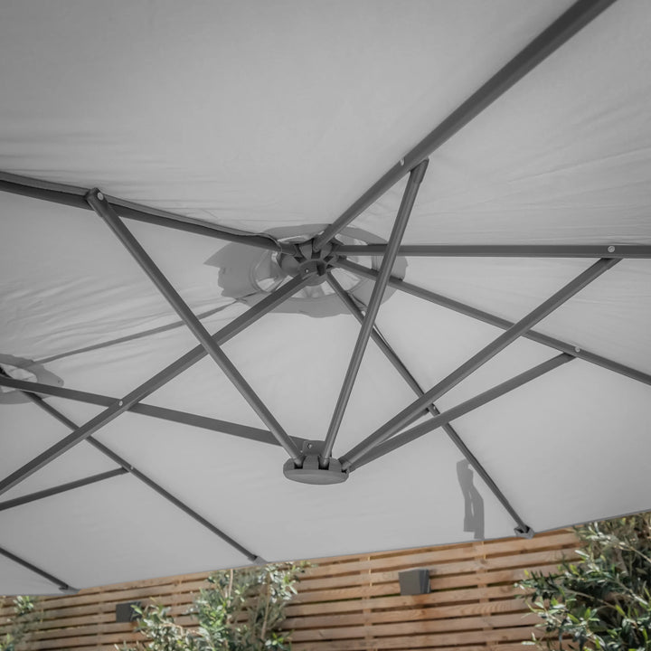 Capri 2.2x4M Rectangular Parasol With Crank