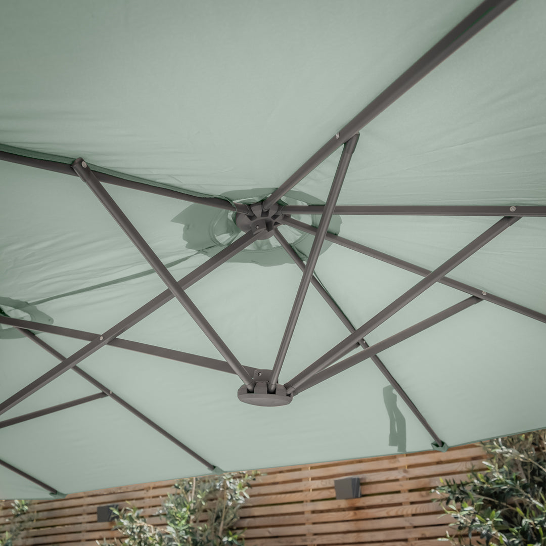 Capri 2.2x4M Rectangular Parasol With Crank