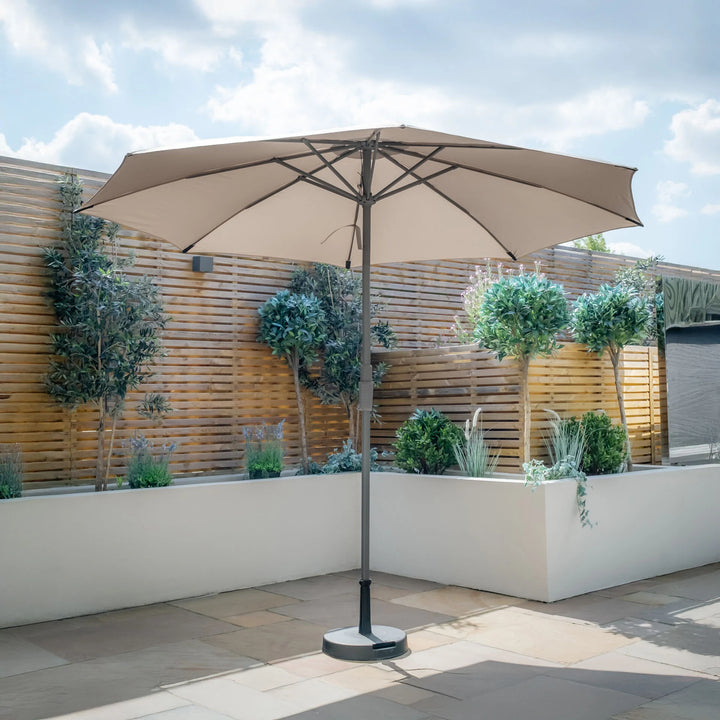 Capri 2.7M Round Parasol With Crank & Twist Tilt