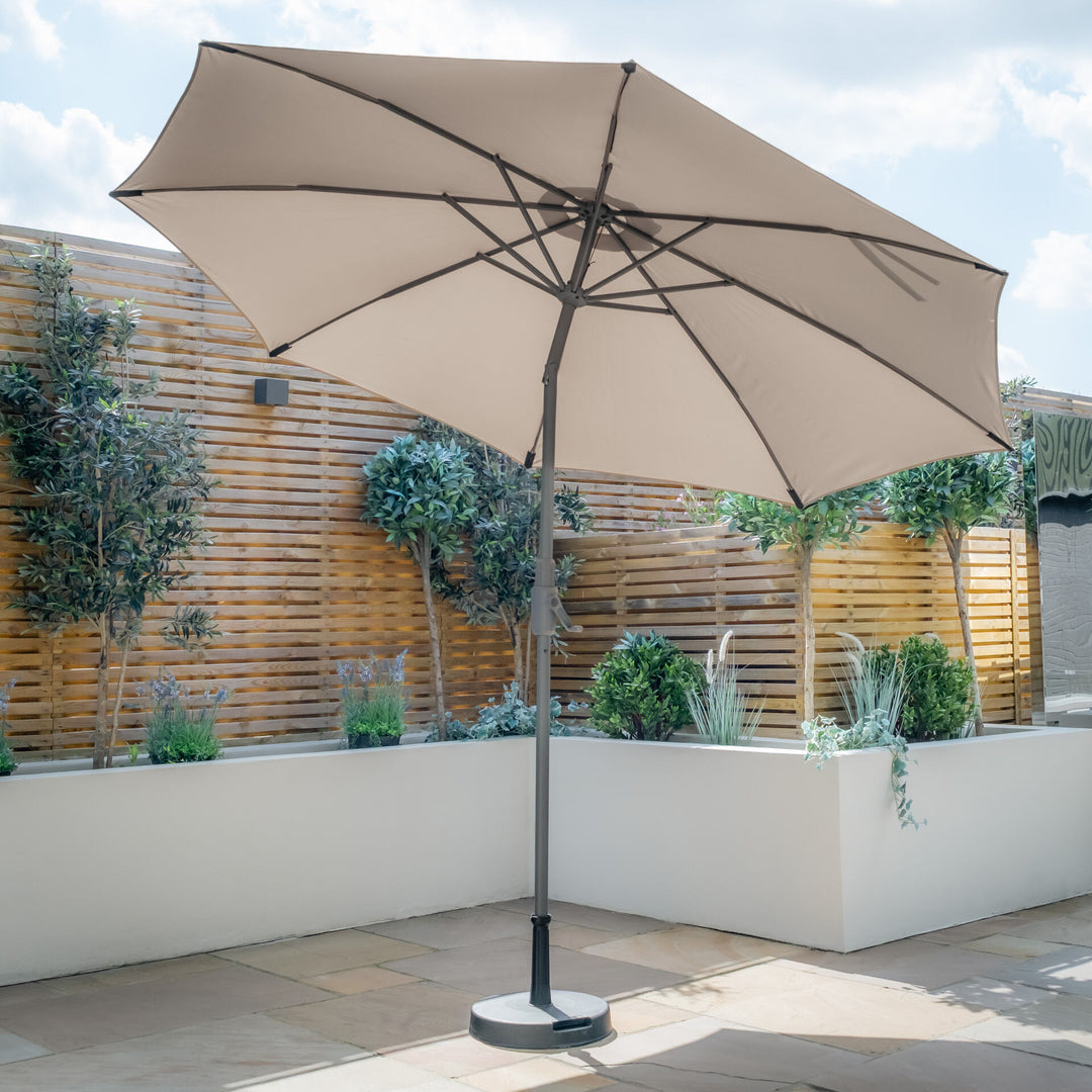 Capri 2.7M Round Parasol With Crank & Twist Tilt