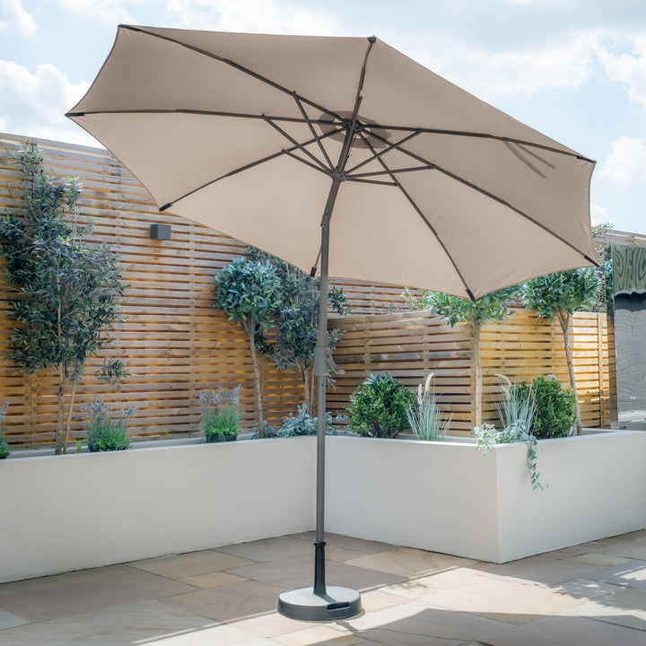 Capri 2.7M Round Parasol With Crank & Twist Tilt