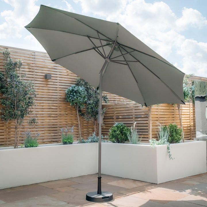 Capri 3M Round Parasol With Crank & Twist Tilt