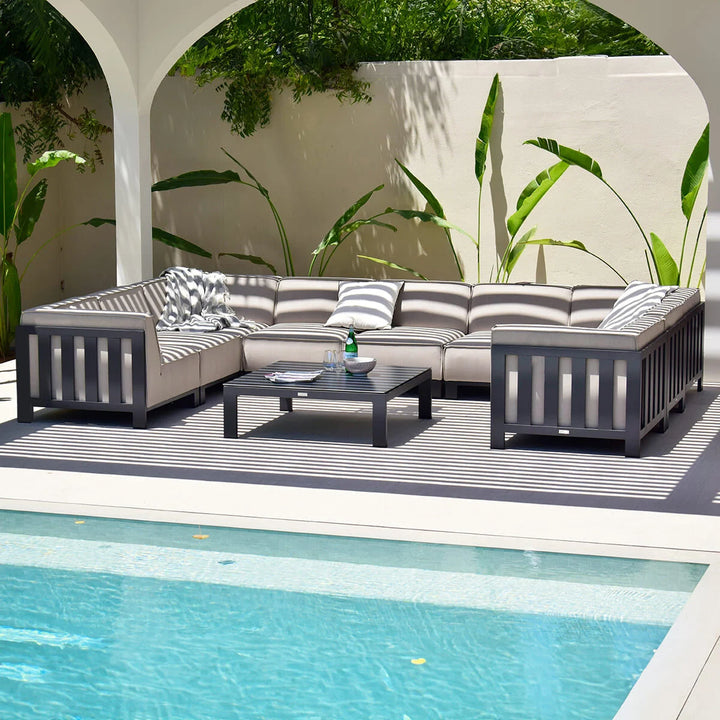 Ibiza U Shape Sofa Set With Square Table