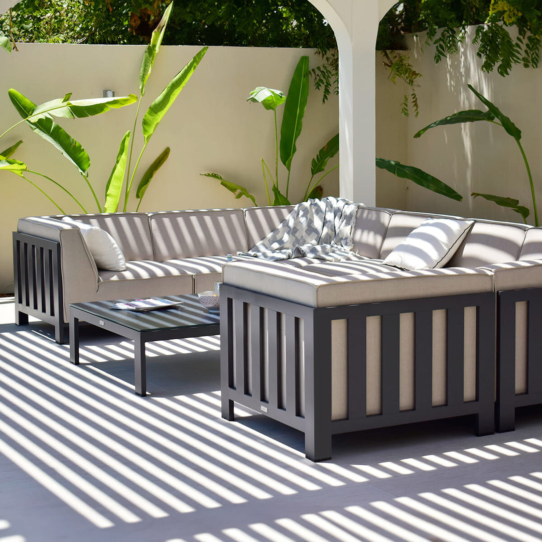 Ibiza U Shape Sofa Set With Square Table
