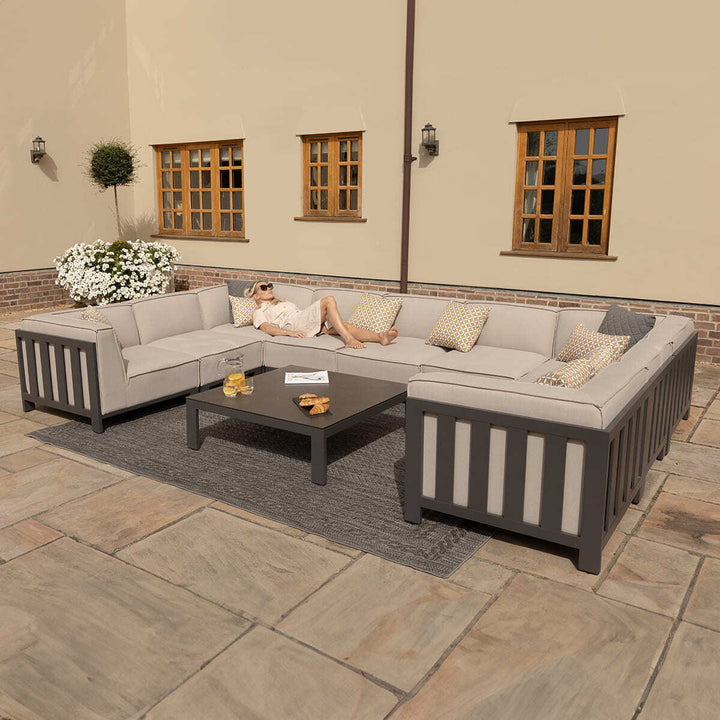 Ibiza U Shape Sofa Set With Square Table