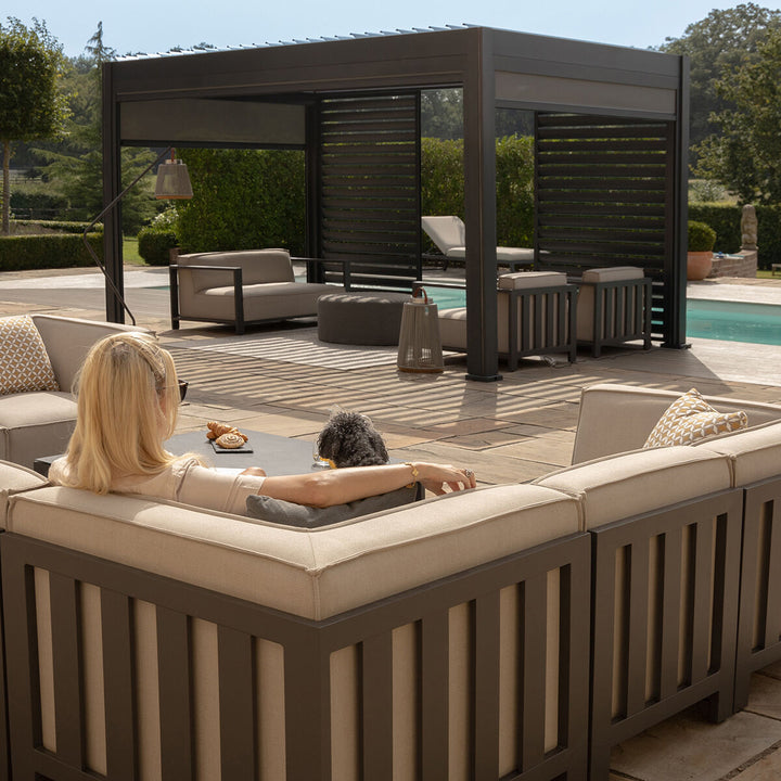 Ibiza Medium Corner Sofa Set With Round Coffee Table