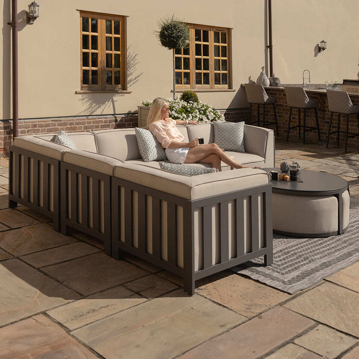 Ibiza Medium Corner Sofa Set With Round Coffee Table