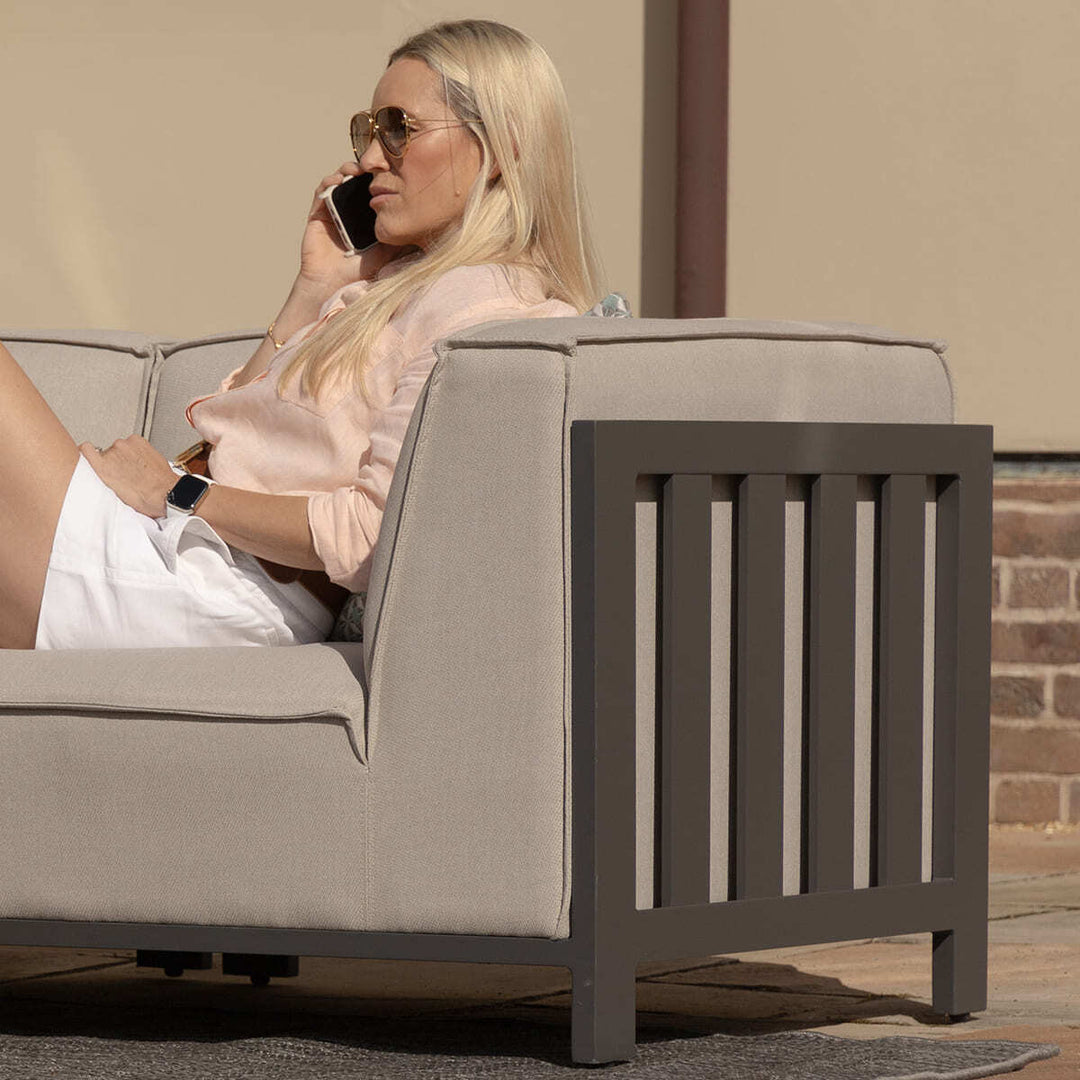 Ibiza Medium Corner Sofa Set With Round Coffee Table