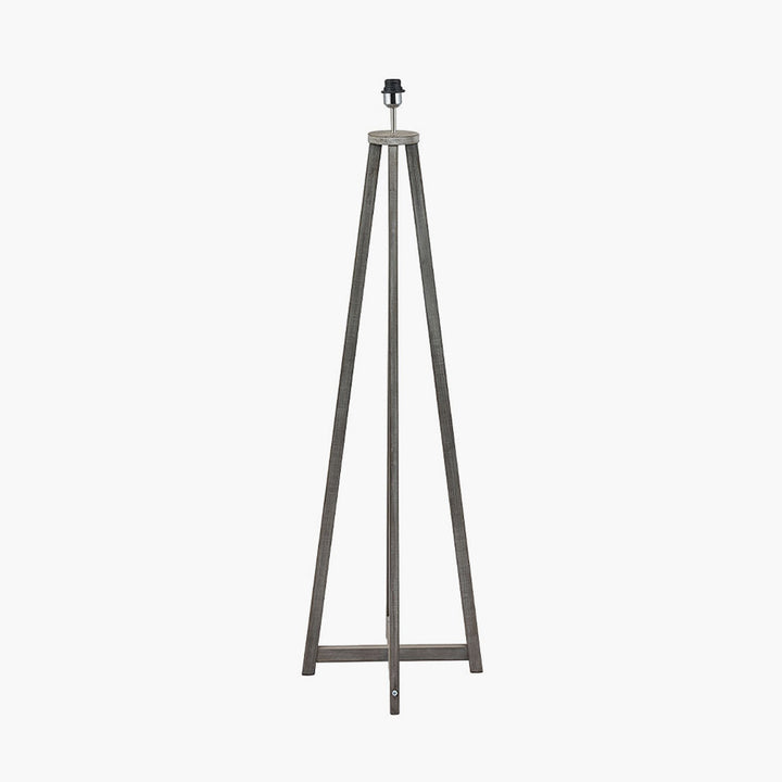 Whitby Grey Wash Wood Tapered 4 Post Floor Lamp Base