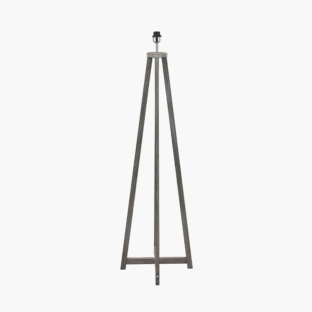 Whitby Grey Wash Wood Tapered 4 Post Floor Lamp Base