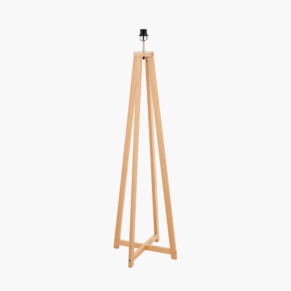 Whitby Natural Wood Tapered 4 Post Floor Lamp Base