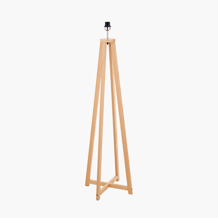 Whitby Natural Wood Tapered 4 Post Floor Lamp Base