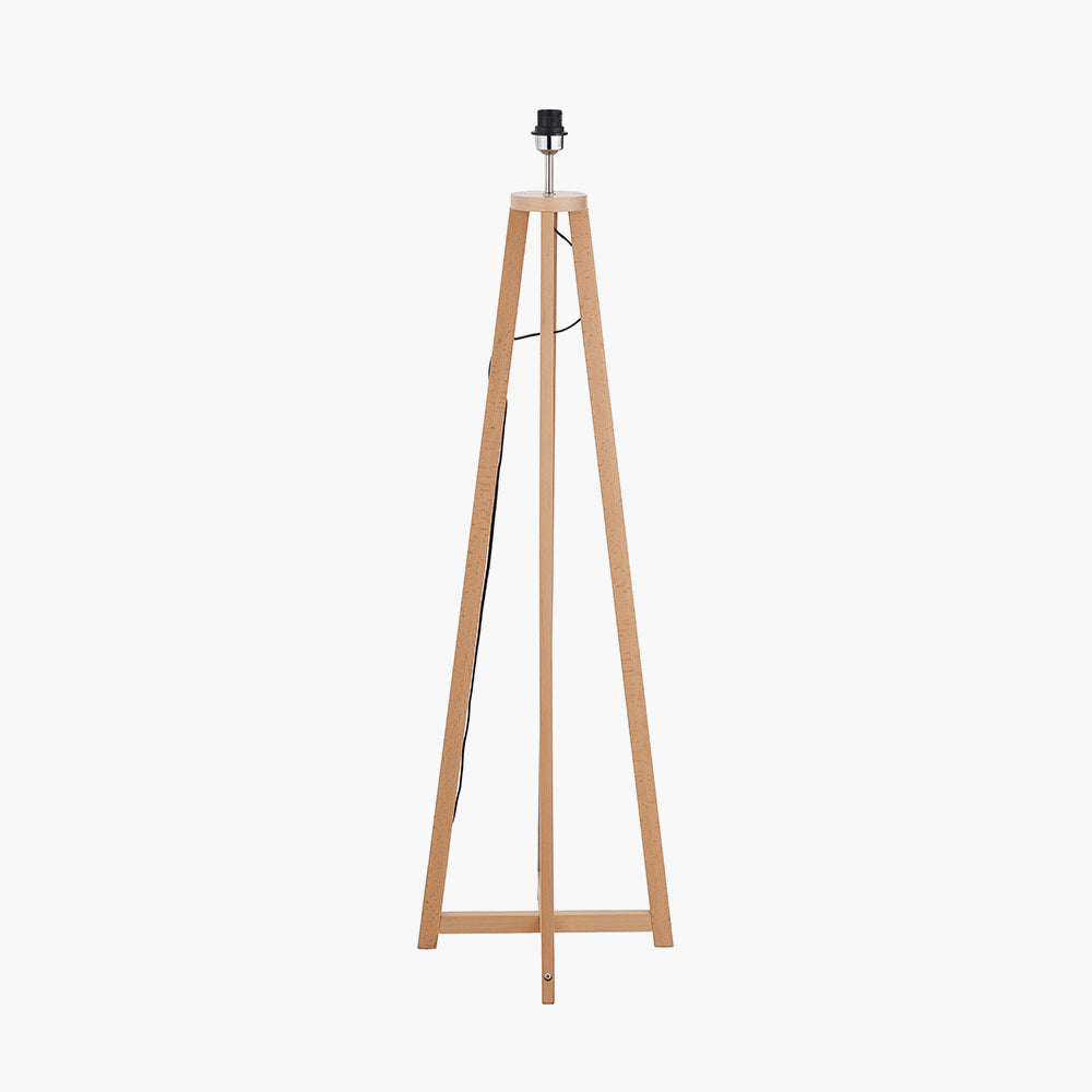 Whitby Natural Wood Tapered 4 Post Floor Lamp Base
