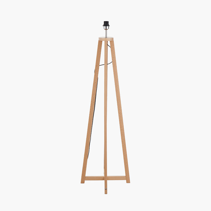 Whitby Natural Wood Tapered 4 Post Floor Lamp Base
