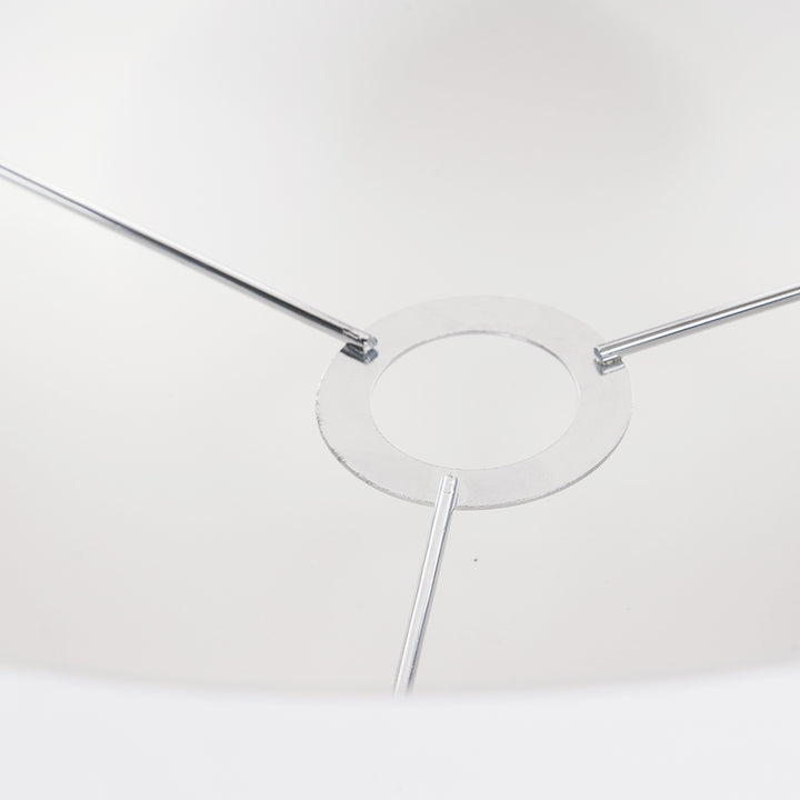 Elin 55cm Ivory Poly Cotton and Silver Lining Cylinder Shade