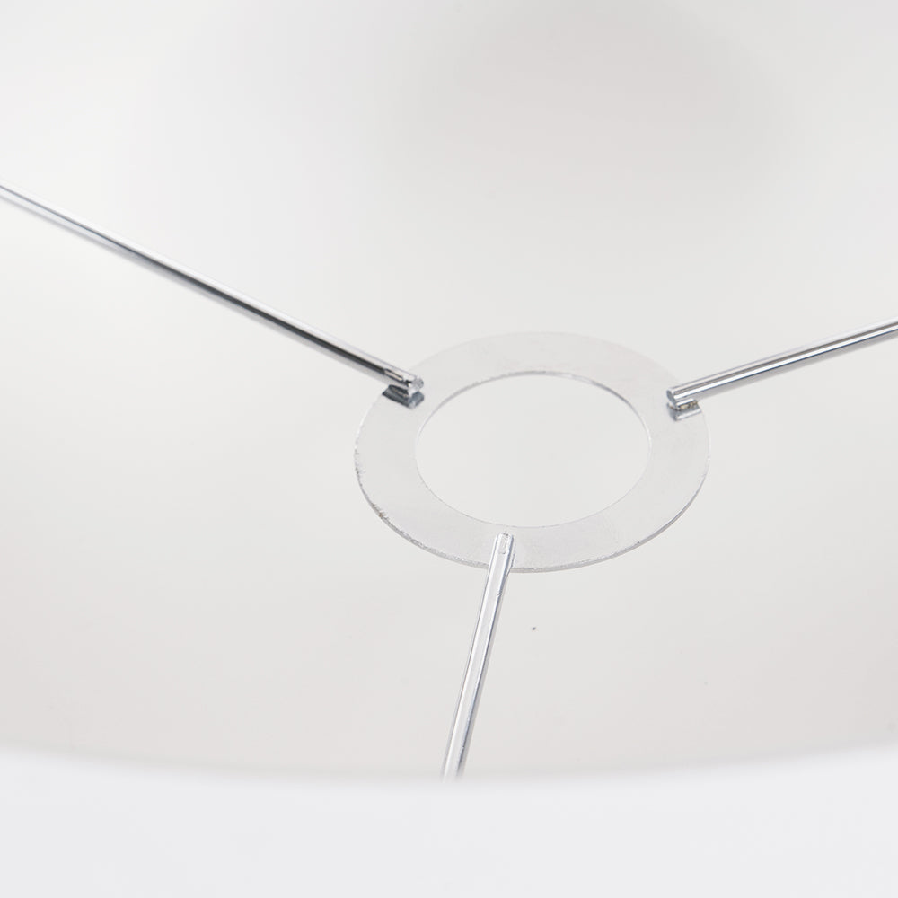 Elin 55cm Ivory Poly Cotton and Silver Lining Cylinder Shade