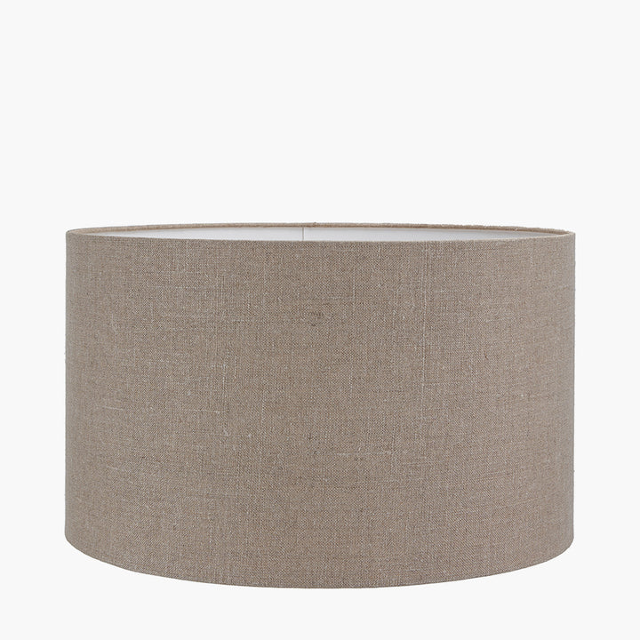Edward 40cm Natural Linen Cylinder Shade