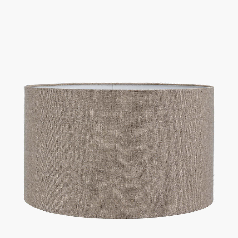 Edward 40cm Natural Linen Cylinder Shade