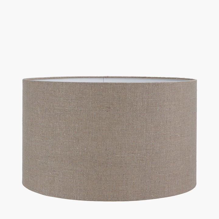 Edward 40cm Natural Linen Cylinder Shade