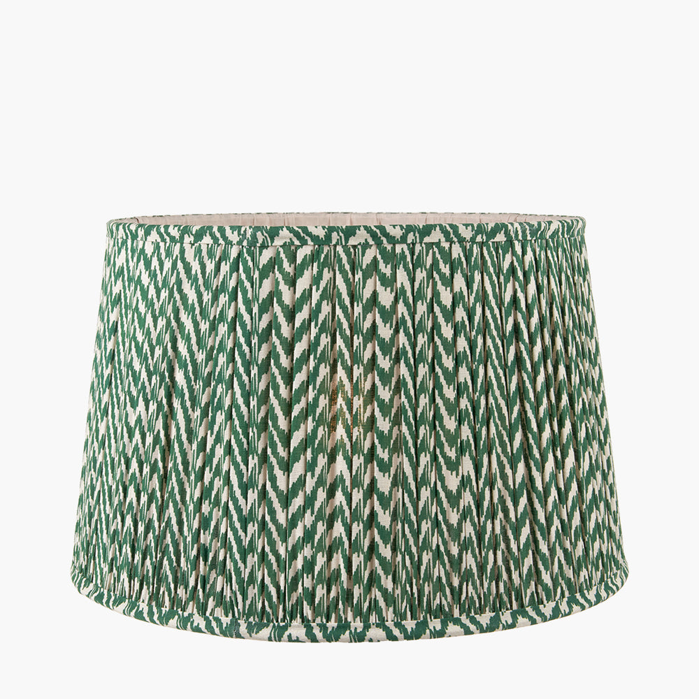 Vienna 30cm Forest Green Chevron Mushroom Pleat Shade