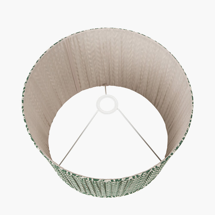 Vienna 30cm Forest Green Chevron Mushroom Pleat Shade