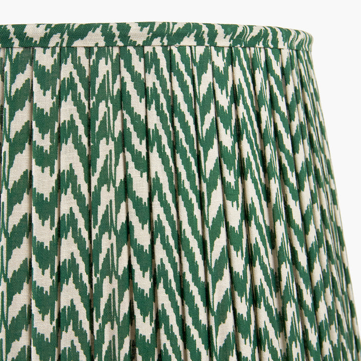 Vienna 30cm Forest Green Chevron Mushroom Pleat Shade