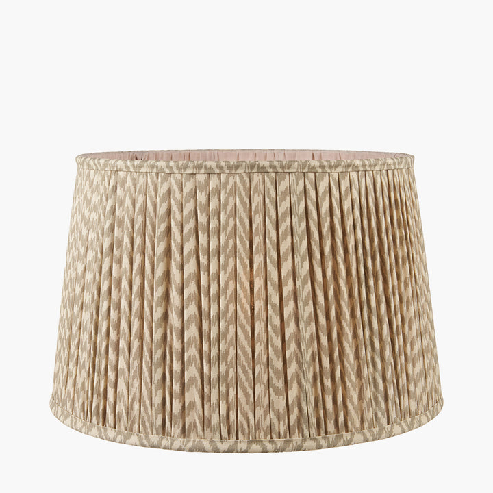 Vienna 35cm Taupe Chevron Mushroom Pleat Shade