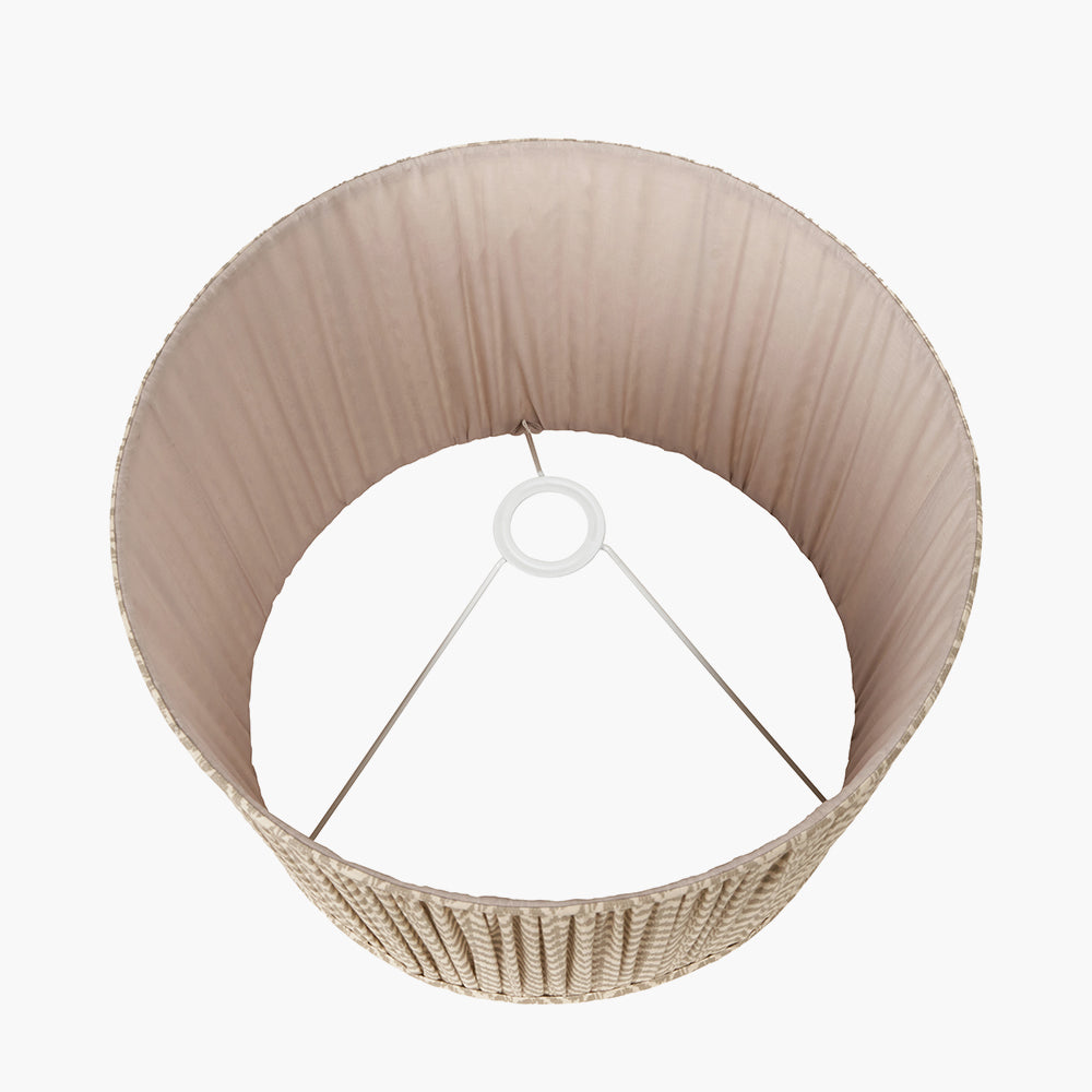 Vienna 35cm Taupe Chevron Mushroom Pleat Shade