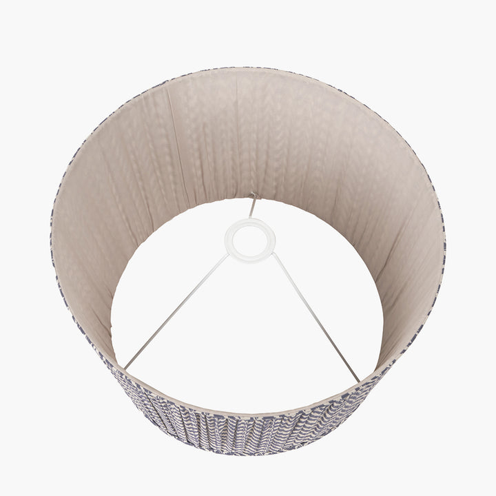 Vienna 35cm Blue Chevron Mushroom Pleat Shade