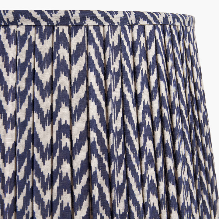Vienna 30cm Blue Chevron Mushroom Pleat Shade