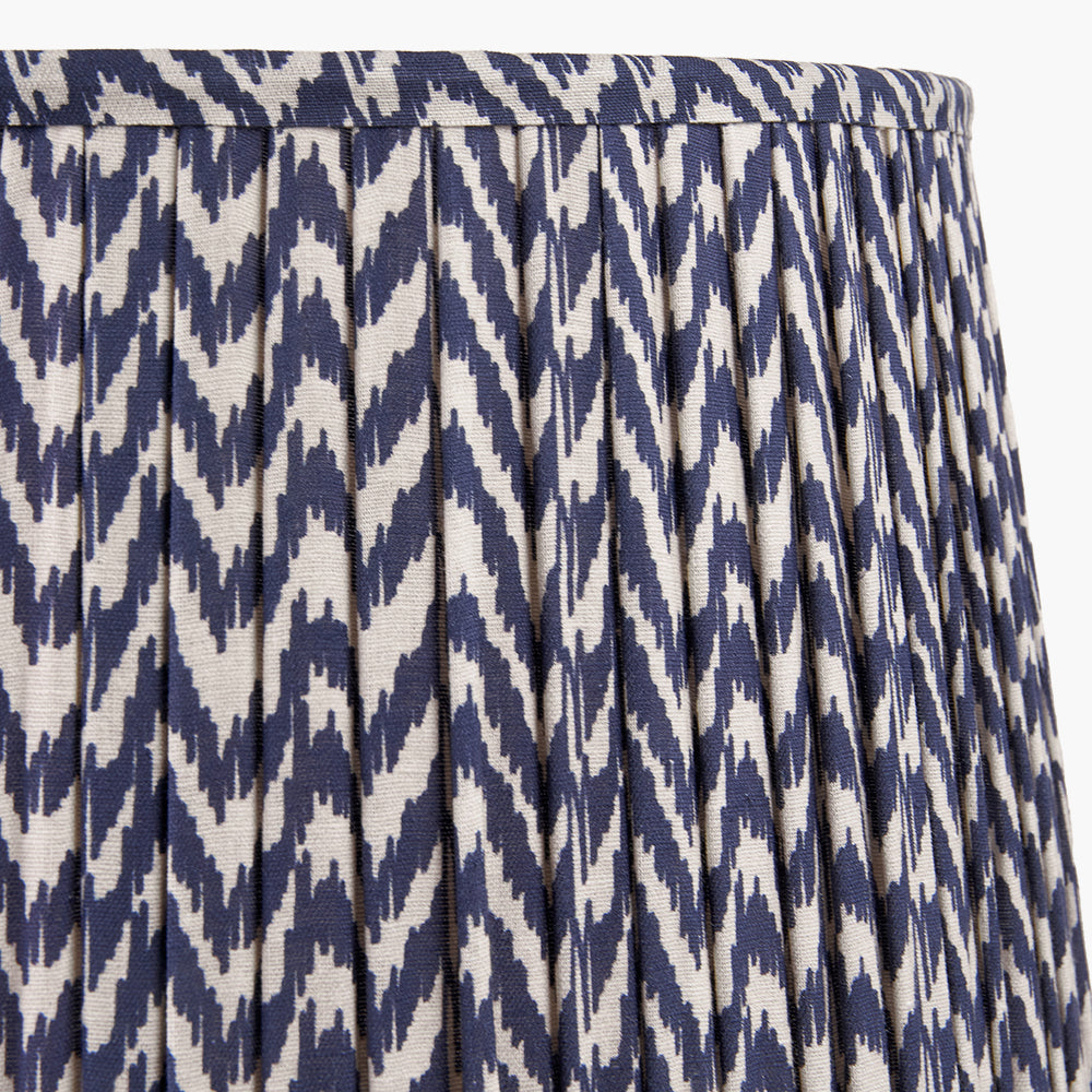 Vienna 30cm Blue Chevron Mushroom Pleat Shade