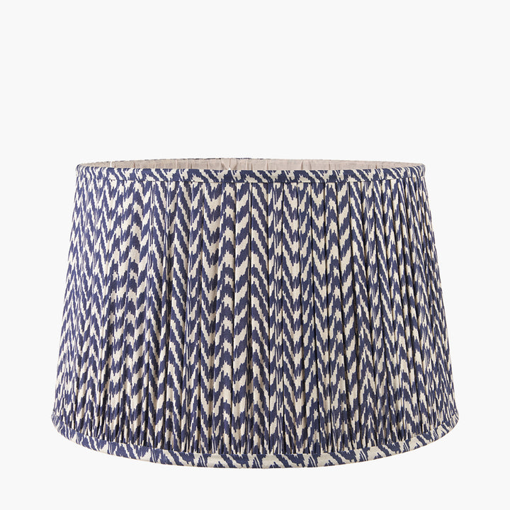 Vienna 30cm Blue Chevron Mushroom Pleat Shade