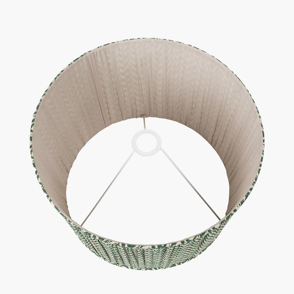 Vienna 45cm Forest Green Chevron Mushroom Pleat Shade