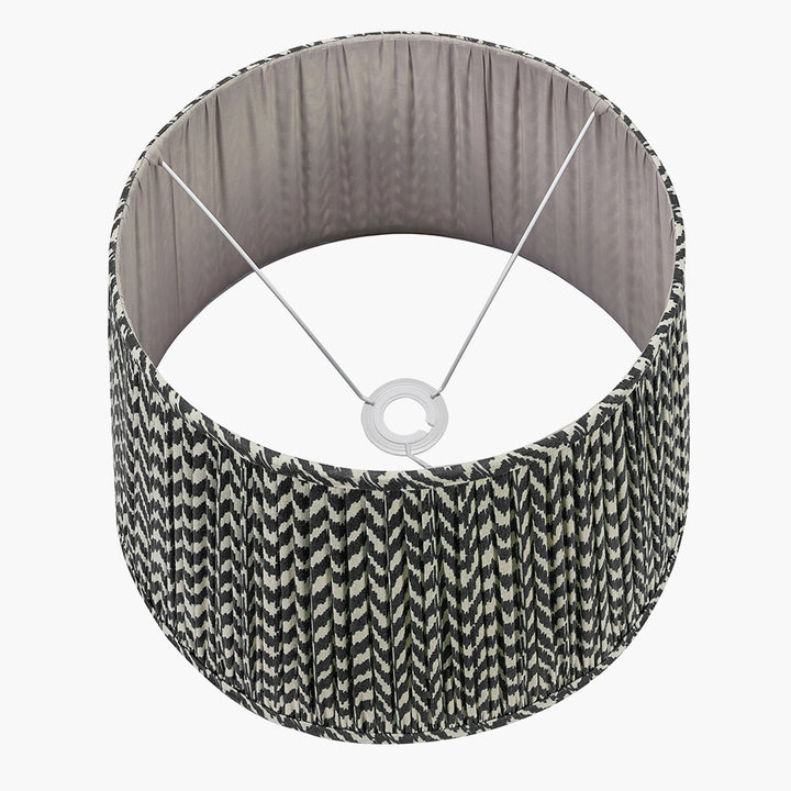 Vienna 50cm Black Chevron Mushroom Pleat Shade